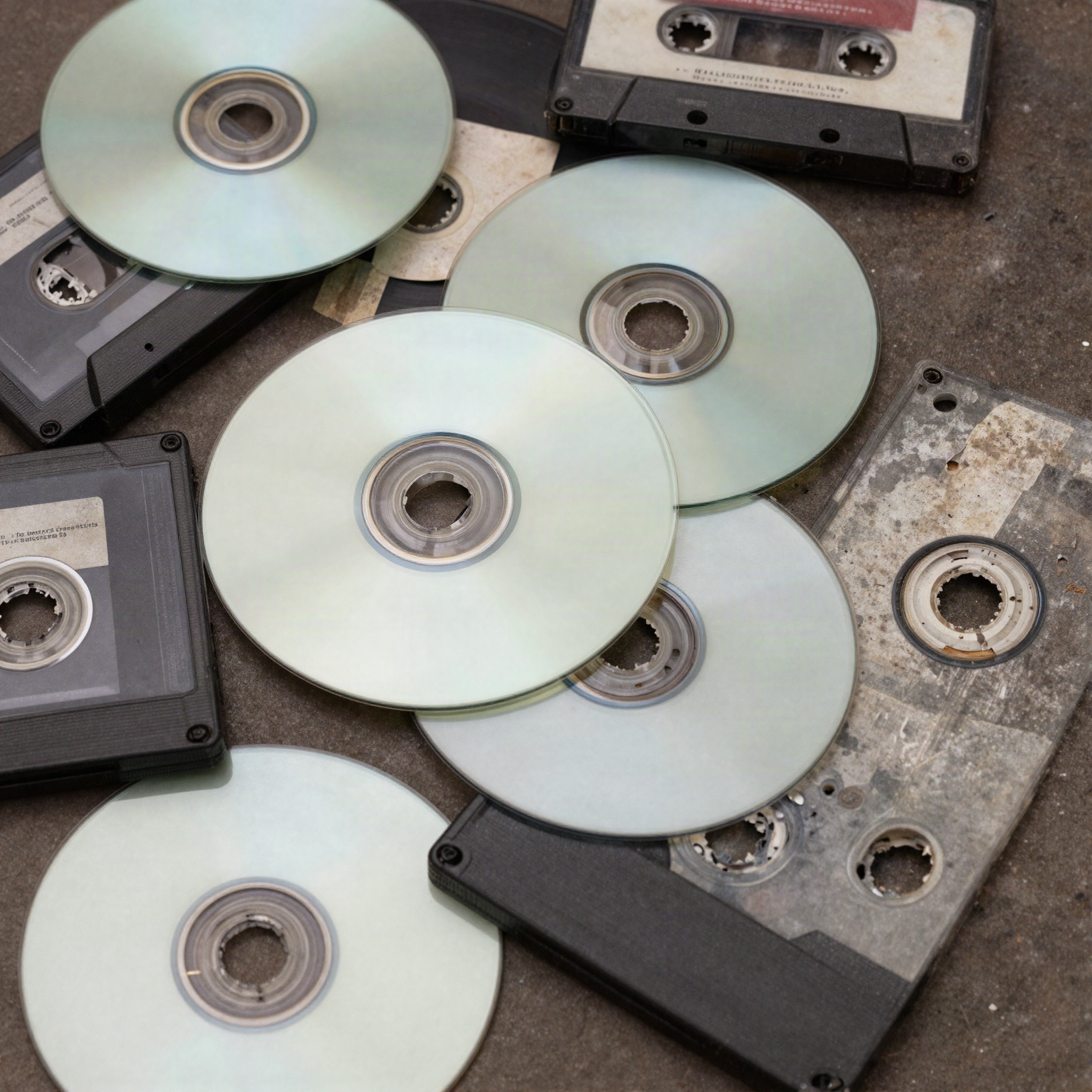 CD-ROM, Fitas e Disco de Vinil